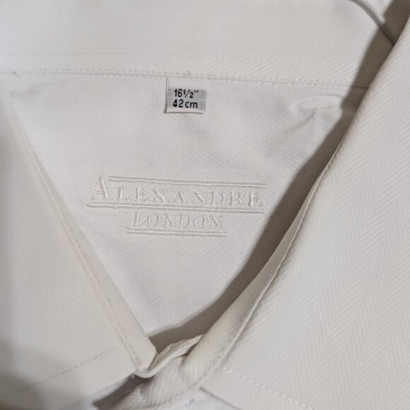 Alexander London Men’s White Long-Sleeve Dress Shirt – Size 16.5 / 42cm L - Picture 2 of 3